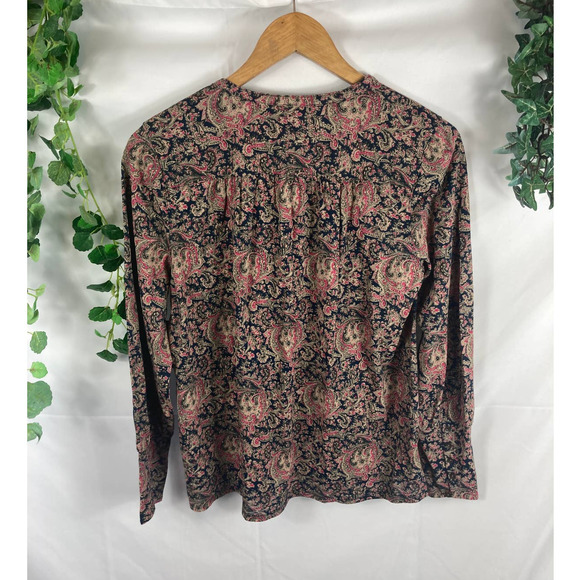 NWT Lucky Brand Paisley 1/4 button down shirt - Picture 6 of 6